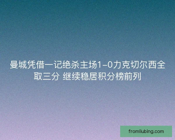 曼城凭借一记绝杀主场1-0力克切尔西全取三分 继续稳居积分榜前列